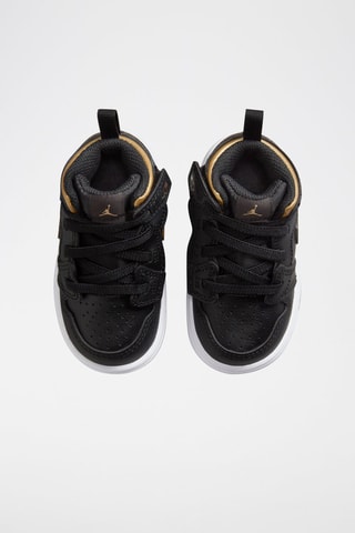 Jordan 1 Mid Alt en cuir - Noir et doré
