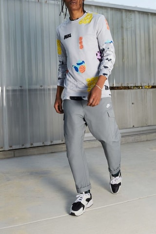 Air Huarache en cuir - Noir et blanc