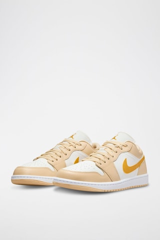 Air Jordan 1 Low - Blanc et ocre pâle