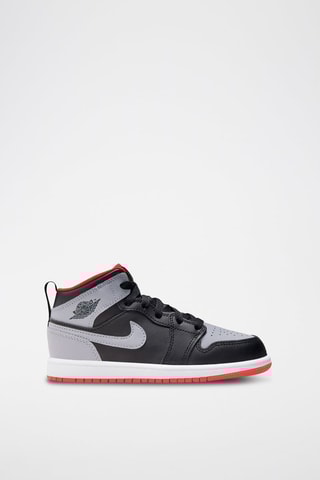 Jordan 1 Mid en cuir - Noir