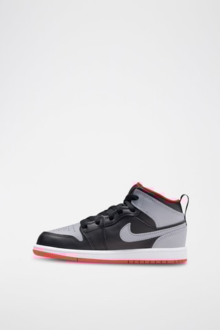 Jordan 1 Mid en cuir - Noir
