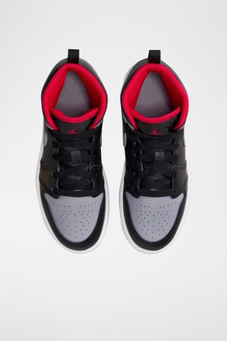 Jordan 1 Mid en cuir - Noir