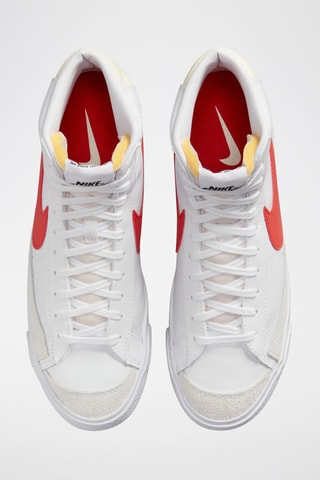 Blazer Mid '77 Vintage en cuir Ecru et rouge