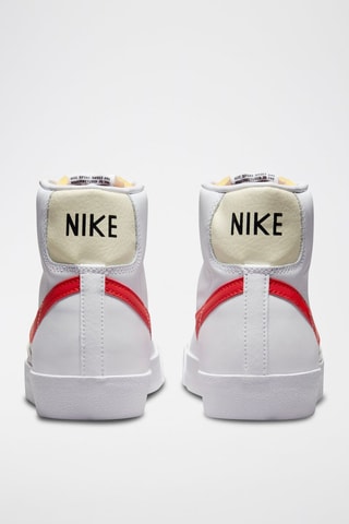 Blazer Mid '77 Vintage en cuir Ecru et rouge