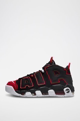 Nike Air More Uptempo '96 en cuir - Noir et rouge.