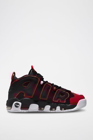 Nike Air More Uptempo '96 en cuir - Noir et rouge.
