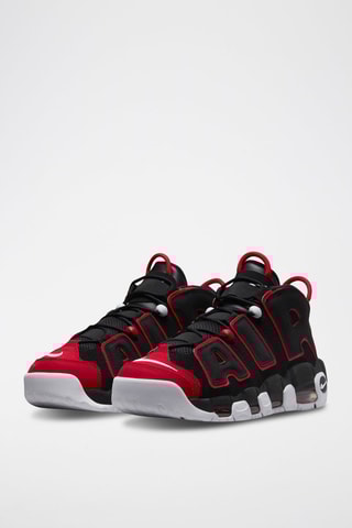 Nike Air More Uptempo '96 en cuir - Noir et rouge.