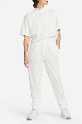 Pantalon polaire taille haute Nike Everyday - Blanc