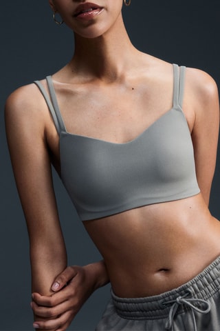 Brassière de sport push-up Nike Alate Trace - Gris