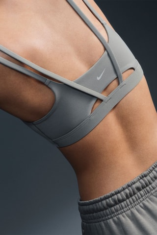 Brassière de sport push-up Nike Alate Trace - Gris