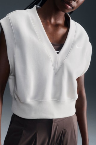 Crop top polaire Phoenix - Blanc