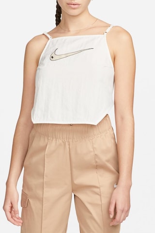Crop top Nike Swoosh - Blanc