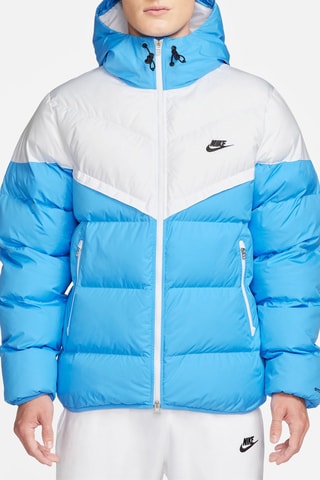 Doudoune à capuche Nike Windrunner PrimaLoft® - Blanc et bleu clair