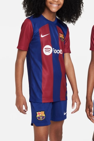 Maillot de football FC Barcelone 2023/24 Stadium Domicile - Bleu marine et rouge