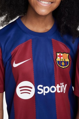 Maillot de football FC Barcelone 2023/24 Stadium Domicile - Bleu marine et rouge