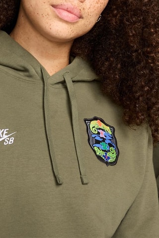 Sweat polaire en capuche de skateboard Nike SB - Vert olive