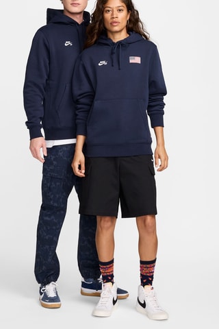 Sweat de skateboard polaire à capuche Nike SB - Bleu marine