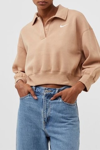 Sweat Nike mini swoosh - Marron clair INFOS MANQUANTES A MASQUER