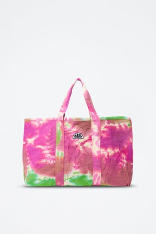 Sac shopping tie and dye - Fuchsia et marron