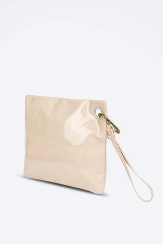 Pochette vernie - Ecru