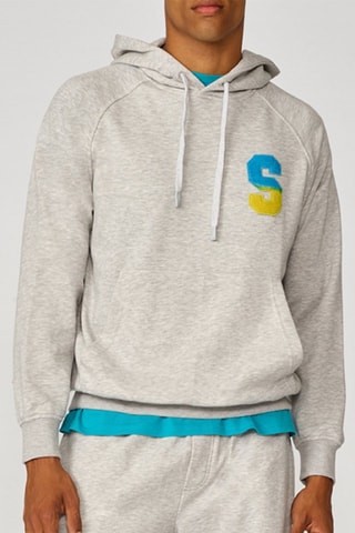 Sweat à capuche - Gris clair chiné