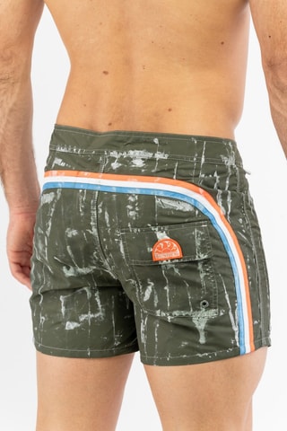 Short de bain tie and dye - Vert foncé