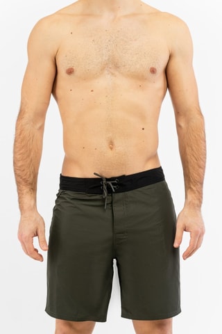 Short de bain - Kaki et noir