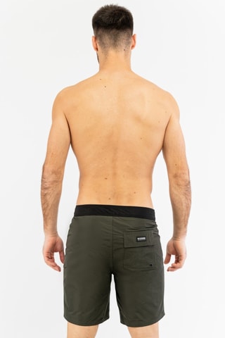 Short de bain - Kaki et noir