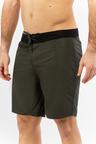 Short de bain - Kaki et noir