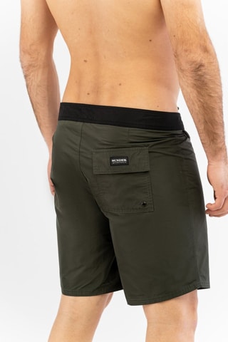 Short de bain - Kaki et noir