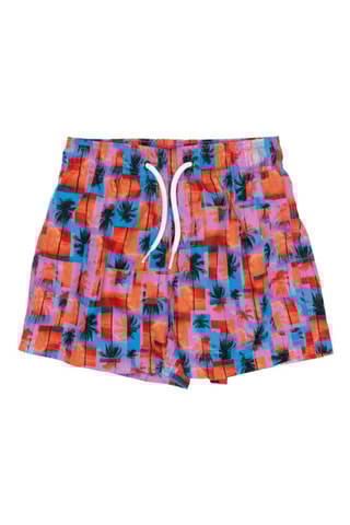 Short de bain - Bleu canard et orange
