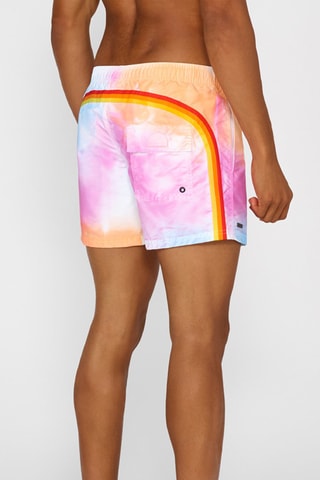 Short de bain - Blanc et rose