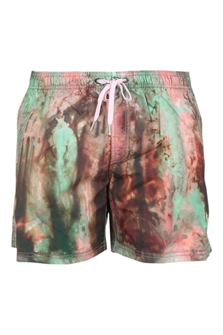 Short de bain tie and dye - Vert et saumon