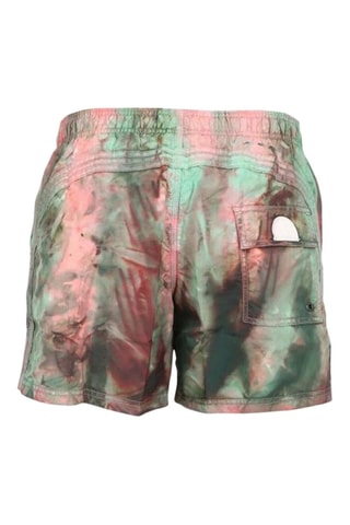Short de bain tie and dye - Vert et saumon