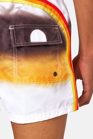 Short de bain dip and dye - Blanc et orange