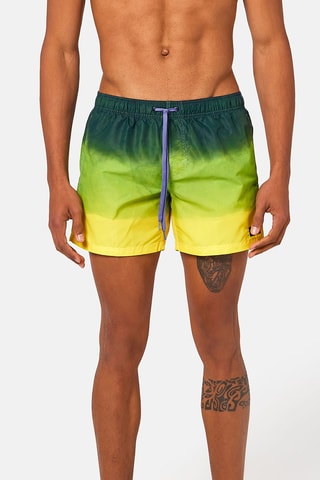 Short de bain dip and dye - Vert et jaune