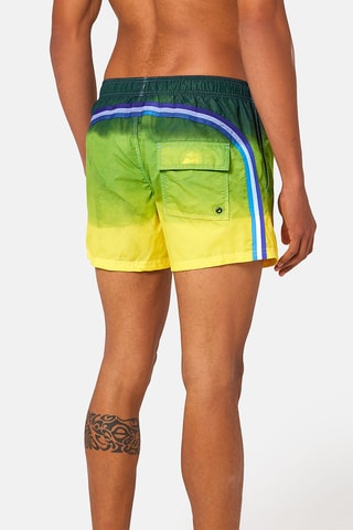 Short de bain dip and dye - Vert et jaune