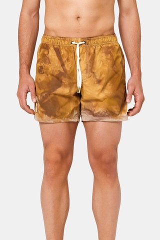 Short de bain tie and dye - Beige et marron