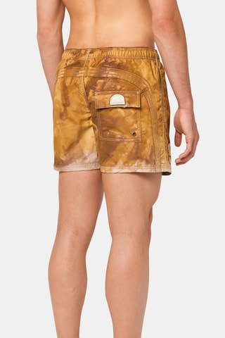 Short de bain tie and dye - Beige et marron