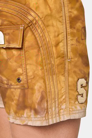 Short de bain tie and dye - Beige et marron