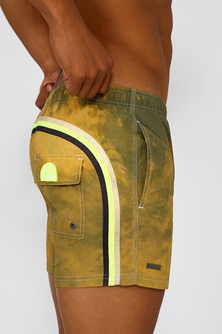 Short de bain tie and dye - Vert et kaki