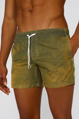Short de bain tie and dye - Vert et kaki
