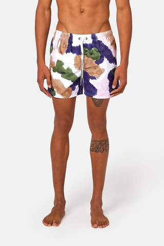 Short de bain - Blanc et vert