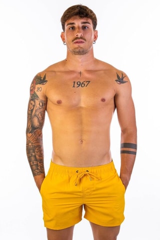 Short de bain - Jaune