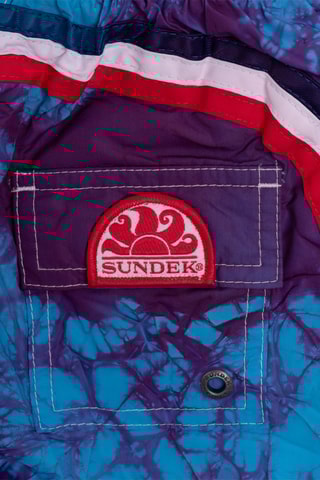 Short de bain tie and dye - Turquoise et violet