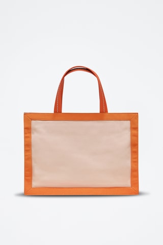 Tote bag - Orange et beige