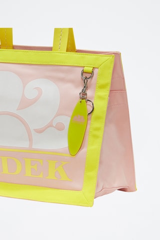 Tote bag - Vert clair et rose poudré