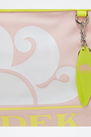 Tote bag - Vert clair et rose poudré