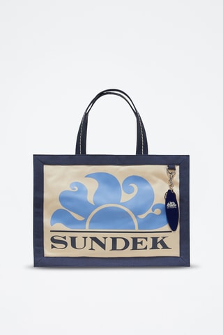 Tote bag - Bleu et écru