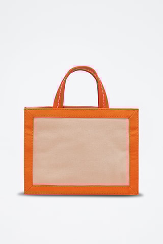Tote bag - Orange et beige